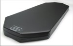 3x27x78 Replacement pad for Hill-Rom GPS stretcher covered in black Herculite SureChek Comfort